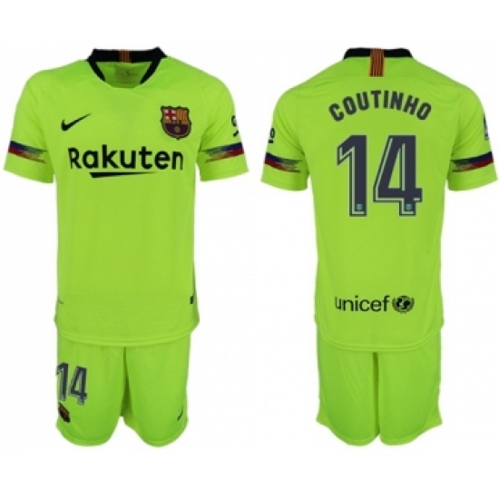 Barcelona #14 Coutinho Away Soccer Club Jersey