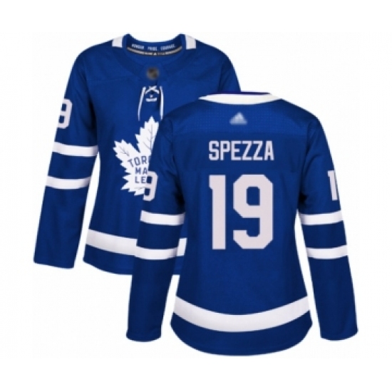 Women's Toronto Maple Leafs #19 Jason Spezza Authentic Royal Blue Home Hockey Jersey - Ujersey