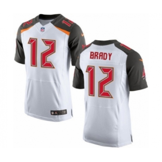 Men's Tampa Bay Buccaneers #12 Tom Brady Elite White Football Jersey - Ujersey