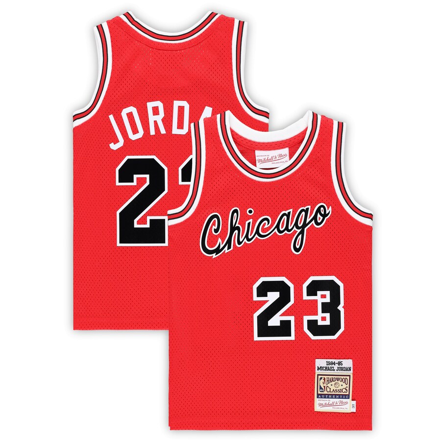 Toddler Chicago Bulls Michael Jordan Mitchell & Ness Red Hardwood Classics 1984/85 Authentic Swingman Jersey - Ujersey