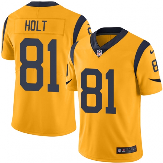 Men's Nike Los Angeles Rams #81 Torry Holt Limited Gold Rush Vapor Untouchable NFL Jersey - Ujersey