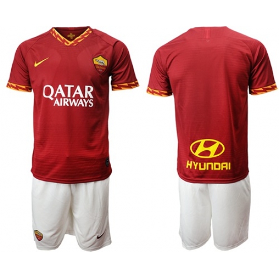 Roma Blank Red Home Soccer Club Jersey
