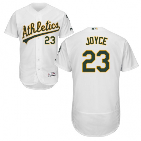 Men's Majestic Oakland Athletics #23 Matt Joyce White Flexbase Authentic Collection MLB Jersey - Ujersey