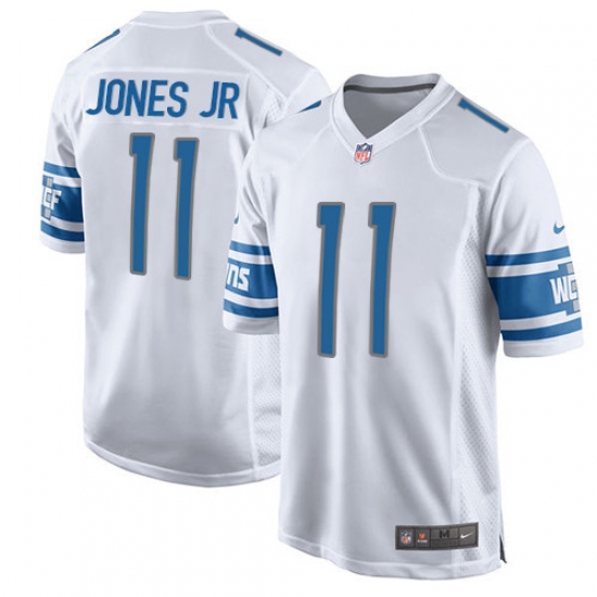 Men's Nike Detroit Lions #11 Marvin Jones Jr Game White NFL Jersey - Ujersey