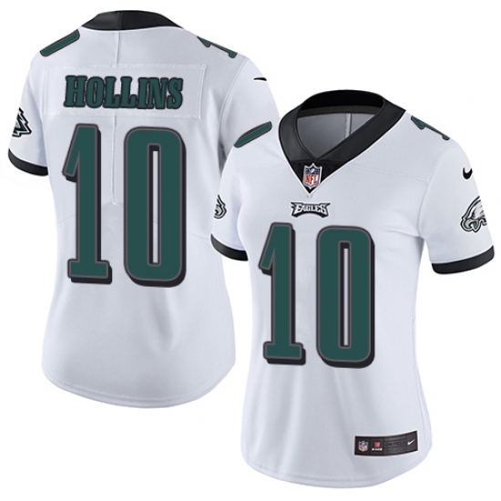 Women's Nike Philadelphia Eagles #10 Mack Hollins White Vapor Untouchable Limited Player NFL Jersey - Ujersey