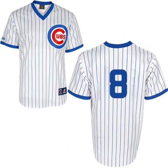 Men's Majestic Chicago Cubs #8 Andre Dawson Authentic White 1988 Turn Back The Clock Cool Base MLB Jersey - Ujersey