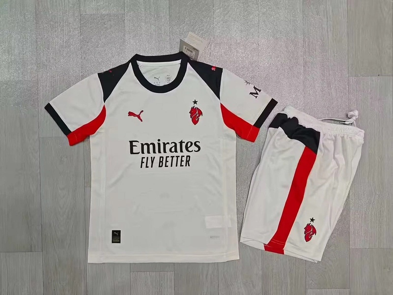 AC Milan Soccer Jersey Away Kids Kit Jersey+Shorts 2025/26 - U-jersey