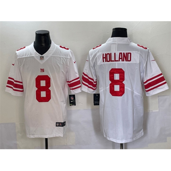 Men's New York Giants #8 Jevon Holland White 2025 Vapor Untouchable Limited Football Stitched Jersey - Ujersey