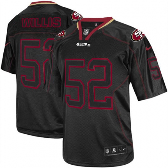 Youth Nike San Francisco 49ers #52 Patrick Willis Elite Lights Out Black NFL Jersey - Ujersey