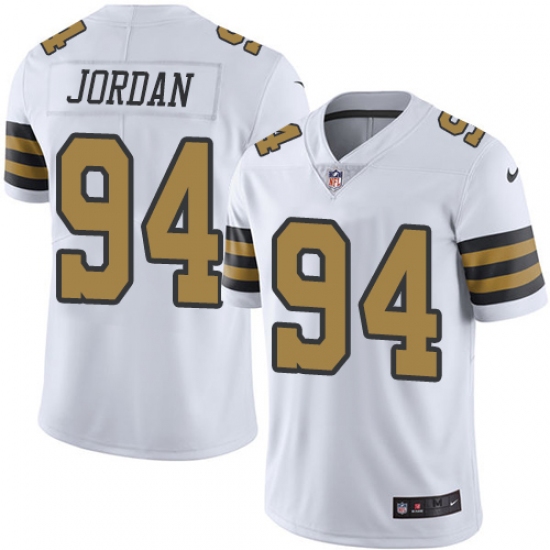 Men's Nike New Orleans Saints #94 Cameron Jordan Limited White Rush Vapor Untouchable NFL Jersey - Ujersey