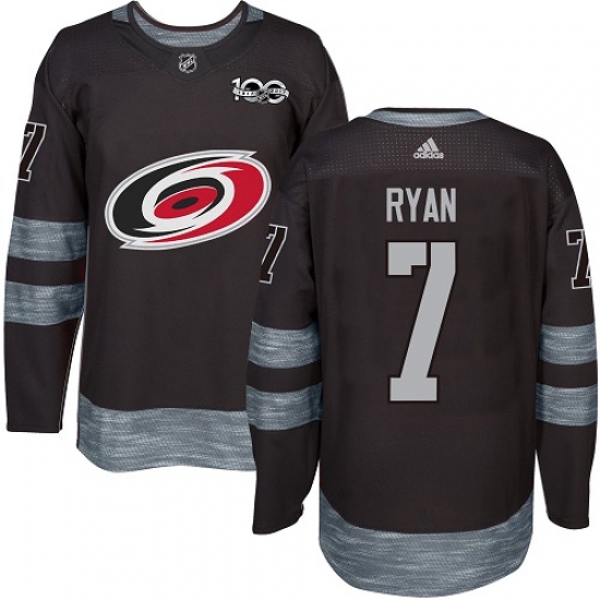 Men's Adidas Carolina Hurricanes #7 Derek Ryan Premier Black 1917-2017 100th Anniversary NHL Jersey - Ujersey