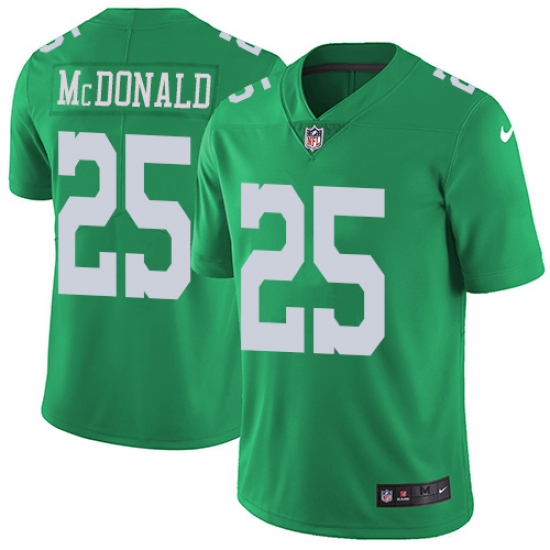 Men's Nike Philadelphia Eagles #25 Tommy McDonald Limited Green Rush Vapor Untouchable NFL Jersey - Ujersey