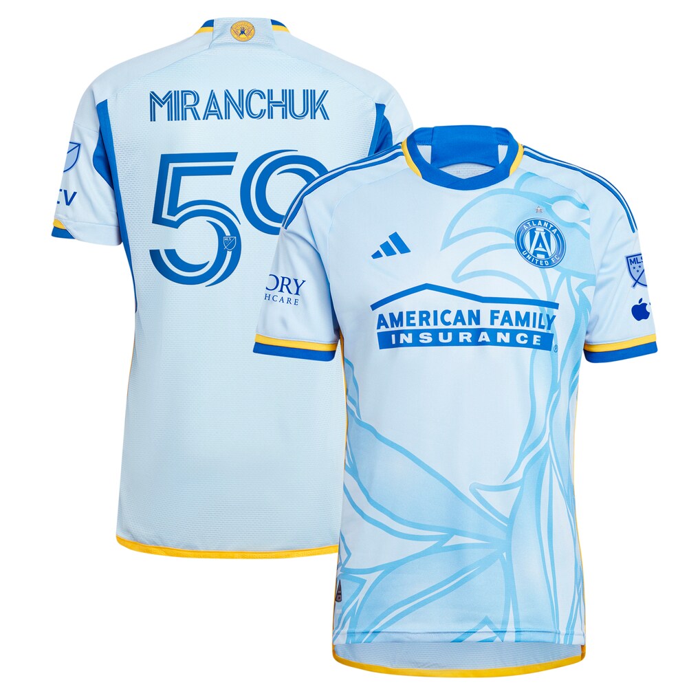 Men's Atlanta United FC Aleksei Miranchuk adidas Light Blue 2024 The Resurgens Kit Authentic Player Jersey - Ujersey