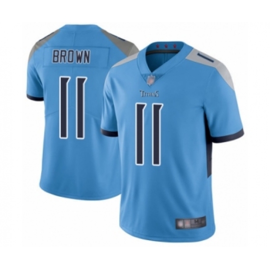 Men's Tennessee Titans #11 A.J. Brown Light Blue Alternate Vapor Untouchable Limited Player Football Jersey - Ujersey