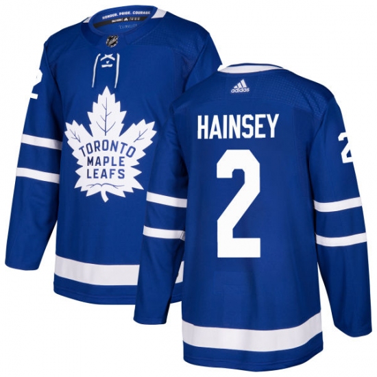 Men's Adidas Toronto Maple Leafs #2 Ron Hainsey Premier Royal Blue Home NHL Jersey - Ujersey