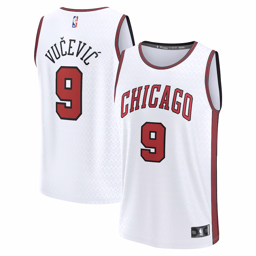 Men's Chicago Bulls Nikola Vucevic Fanatics White Fastbreak Jersey - City Edition - Ujersey NHL