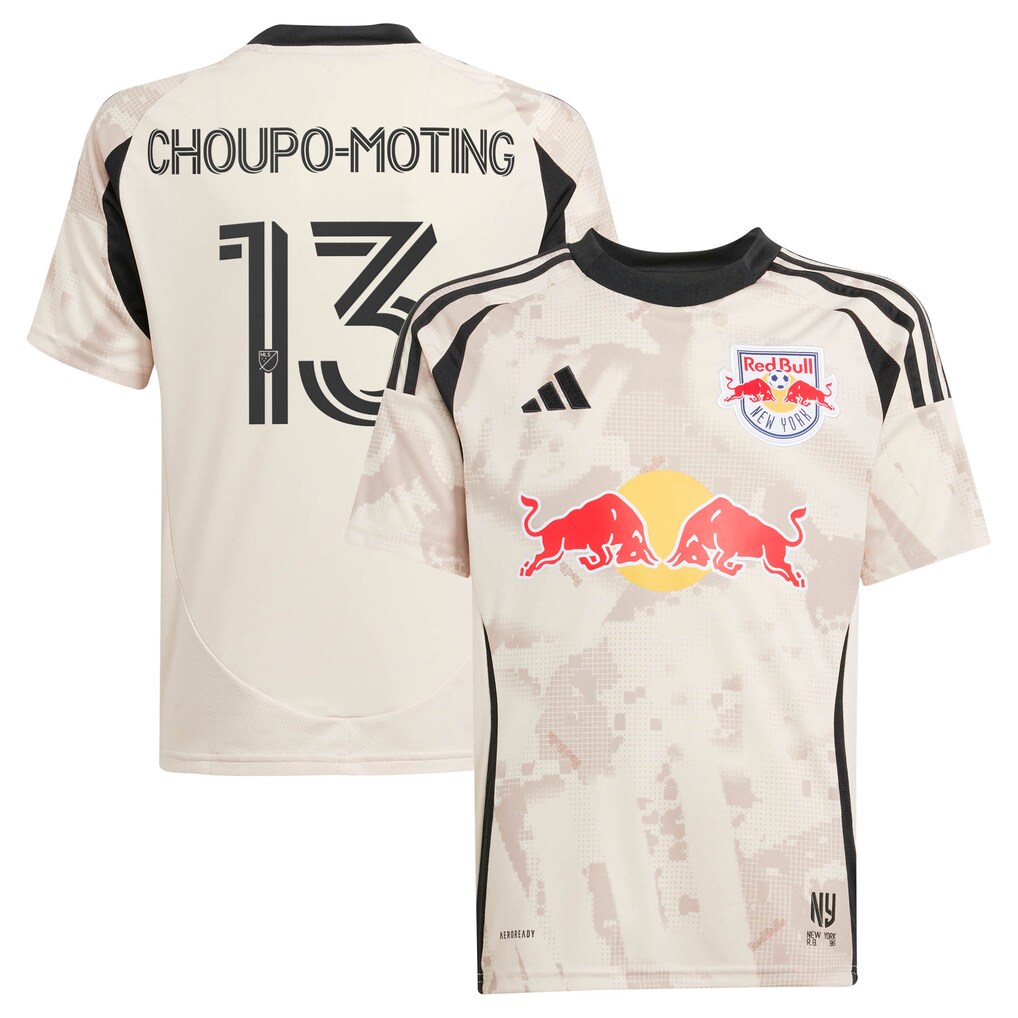 Youth New York Red Bulls Eric Maxim Choupo-Moting adidas Tan 2025 Stone Kit Replica Player Jersey - Ujersey