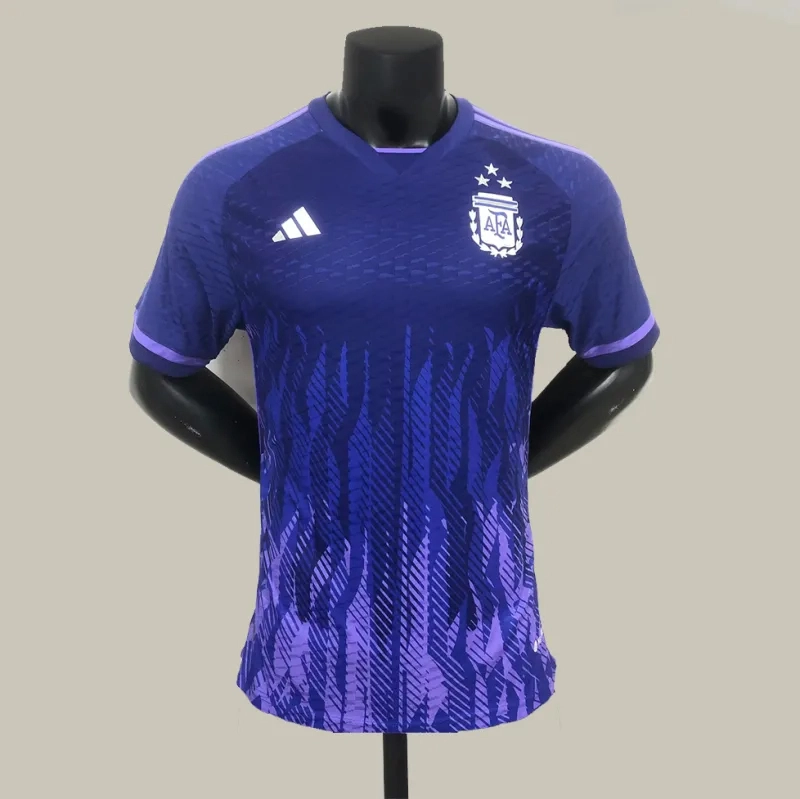 Argentina Soccer Jersey Away Shirt 2022 - World Cup Champion Edition 3 Stars - U-jersey