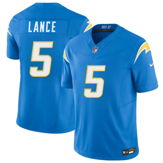 Men's Los Angeles Chargers #5 Trey Lance Blue 2025 F.U.S.E. Vapor Limited Football Stitched Jersey - Ujersey