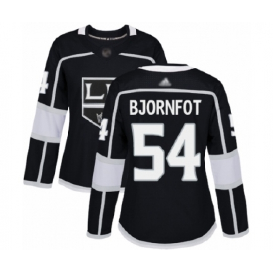 Women's Los Angeles Kings #54 Tobias Bjornfot Authentic Black Home Hockey Jersey - Ujersey