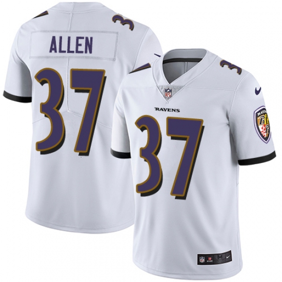 Youth Nike Baltimore Ravens #37 Javorius Allen White Vapor Untouchable Limited Player NFL Jersey - Ujersey