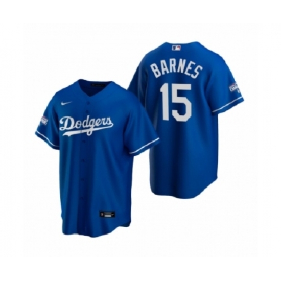 Men's Los Angeles Dodgers #15 Austin Barnes Royal 2020 World Series Champions Replica Jersey - Ujersey