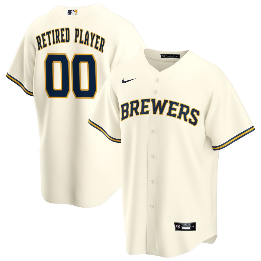 Men's Milwaukee Brewers Nike Cream Home Pick-A-Player Retired Roster Replica Jersey - Ujersey NHL
