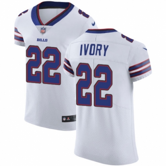 Men's Nike Buffalo Bills #22 Chris Ivory White Vapor Untouchable Elite Player NFL Jersey - Ujersey