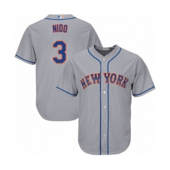 Youth New York Mets #3 Tomas Nido Authentic Grey Road Cool Base Baseball Player Jersey - Ujersey