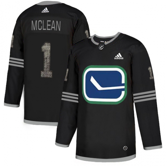 Men's Adidas Vancouver Canucks #1 Kirk Mclean Black 1 Authentic Classic Stitched NHL Jersey - Ujersey