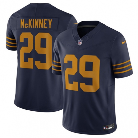 Men's Green Bay Packers #29 Xavier McKinney Navy The 1923 Classic Vapor F.U.S.E. Limited Football Stitched Jersey - Ujersey