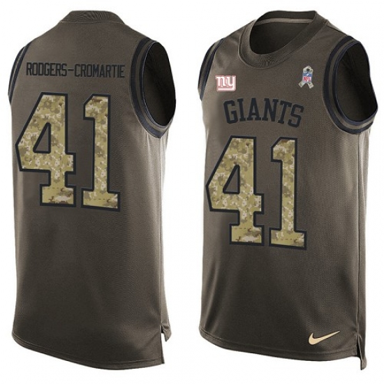 Men's Nike New York Giants #41 Dominique Rodgers-Cromartie Limited Green Salute to Service Tank Top NFL Jersey - Ujersey