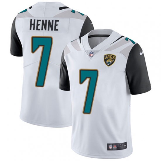 Youth Nike Jacksonville Jaguars #7 Chad Henne White Vapor Untouchable Limited Player NFL Jersey