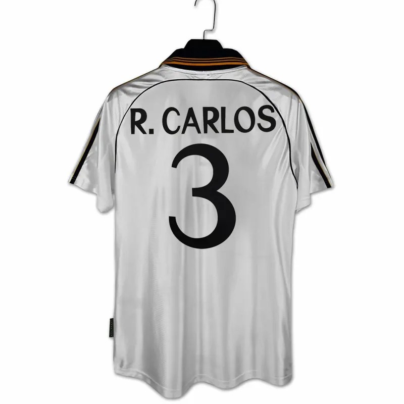 Real Madrid Retro Jersey Home Custom Soccer Shirt 1998-00 - ujerseystore
