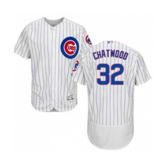 Men's Chicago Cubs #32 Tyler Chatwood White Home Flex Base Authentic Collection Baseball Player Jersey - Ujersey