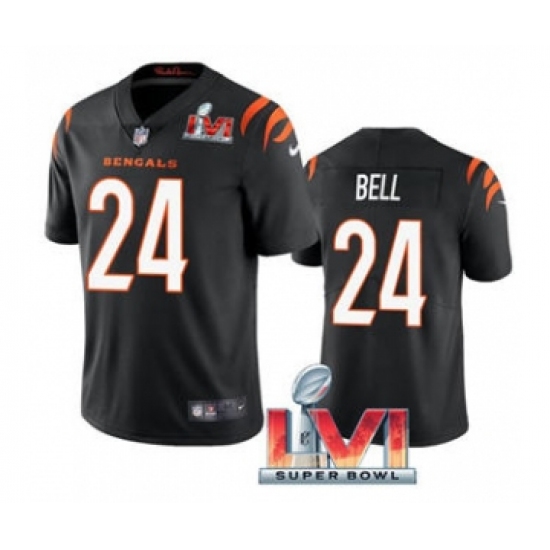 Men's Cincinnati Bengals #24 Vonn Bell Black 2022 Super Bowl LVI Vapor Limited Stitched Jersey - Ujersey