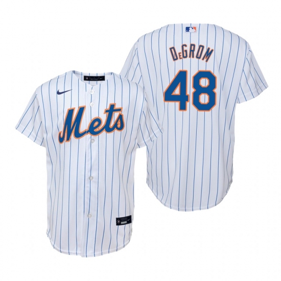 Men's Nike New York Mets #48 Jacob deGrom White Home Stitched Baseball Jersey - Ujersey