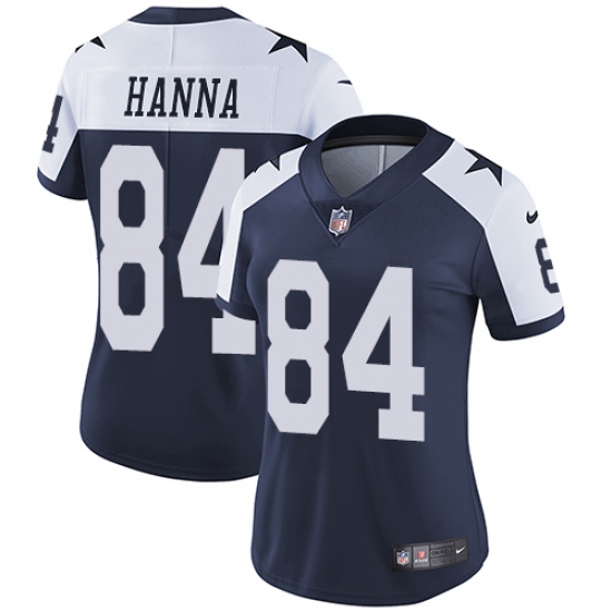 Women's Nike Dallas Cowboys #84 James Hanna Navy Blue Throwback Alternate Vapor Untouchable Limited Player NFL Jersey - Ujersey