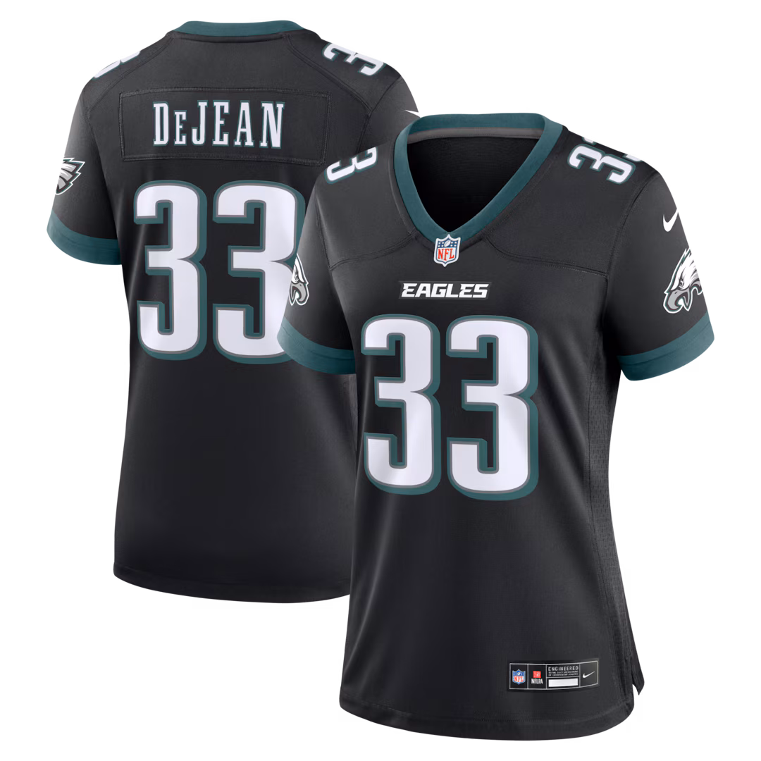 Women's Philadelphia Eagles Cooper DeJean Nike Black Alternate Game Jersey