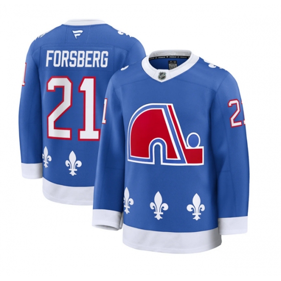 Men's Colorado Avalanche #21 Peter Forsberg Blue 2025 Alternate Stitched Jersey - Ujersey