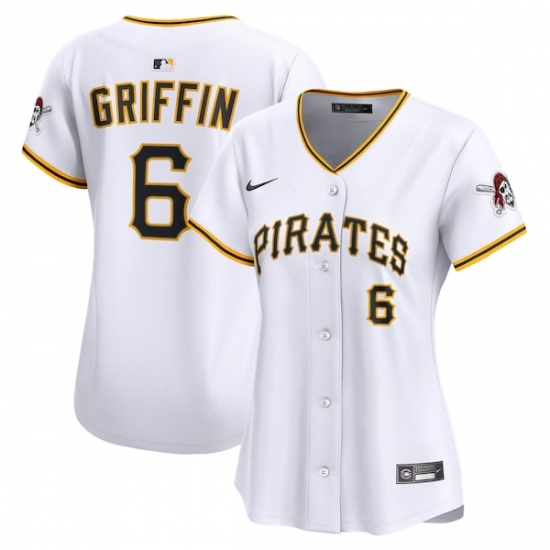 Women's Pittsburgh Pirates #6 Konnor Griffin Nike White Home Limited Jersey - Ujersey
