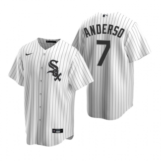 Men's Nike Chicago White Sox #7 Tim Anderson White Home Stitched Baseball Jersey - Ujersey