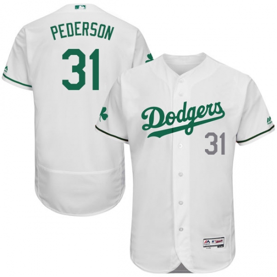 Men's Majestic Los Angeles Dodgers #31 Joc Pederson White Celtic Flexbase Authentic Collection MLB Jersey - Ujersey