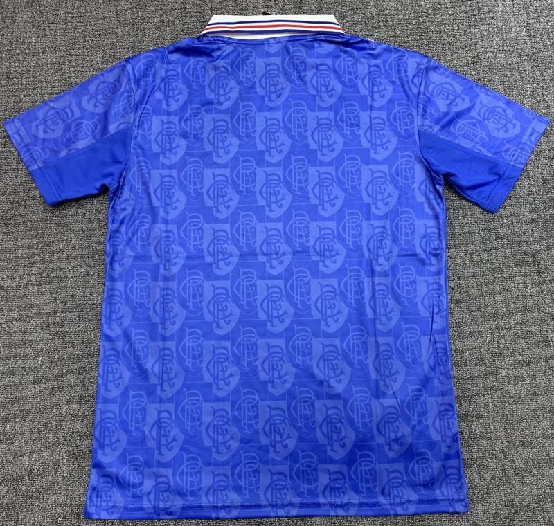 Rangers FC Retro Soccer Jersey Home Custom Shirt 1996-97 - ujerseystore
