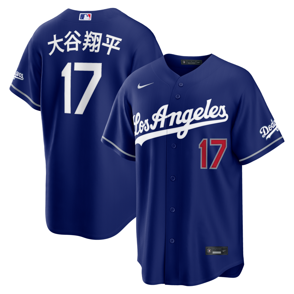 Men's Los Angeles Dodgers Shohei Ohtani Nike Royal Kanji Alternate Stadium Jersey - Ujersey