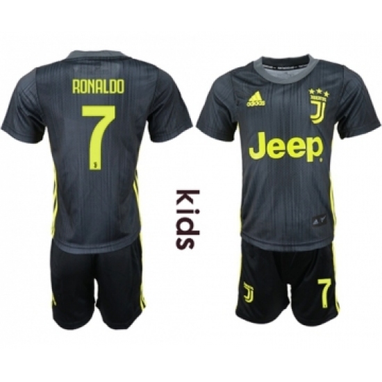 Juventus #7 Ronaldo Third Kid Soccer Club Jersey
