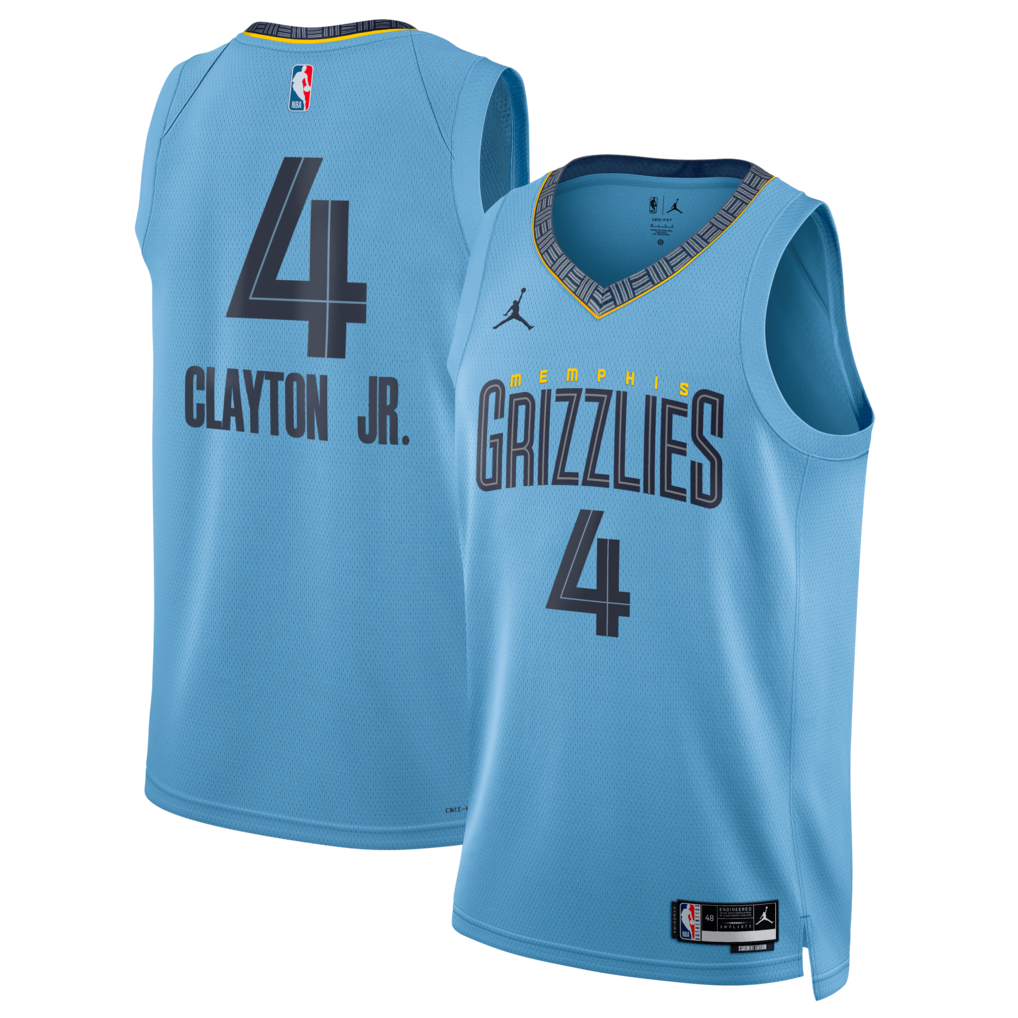 Unisex Memphis Grizzlies Walter Clayton Jr. Jordan Brand Light Blue Swingman Jersey - Statement Edition - SUjersey01