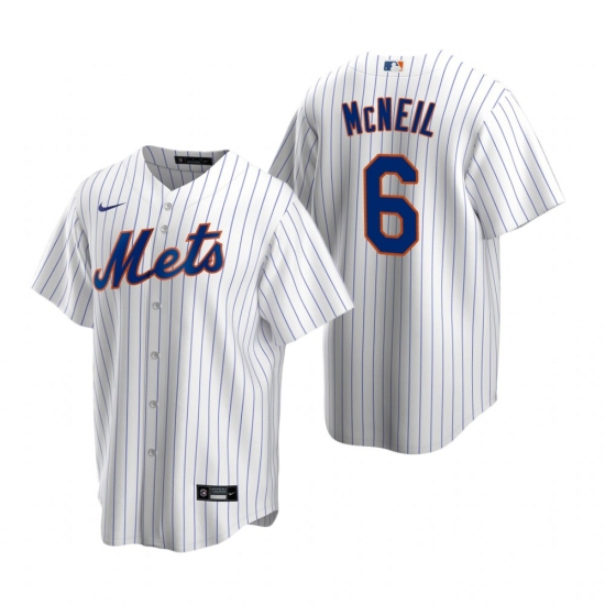 Men's Nike New York Mets #6 Jeff McNeil White 2020 Home Stitched Baseball Jersey - Ujersey