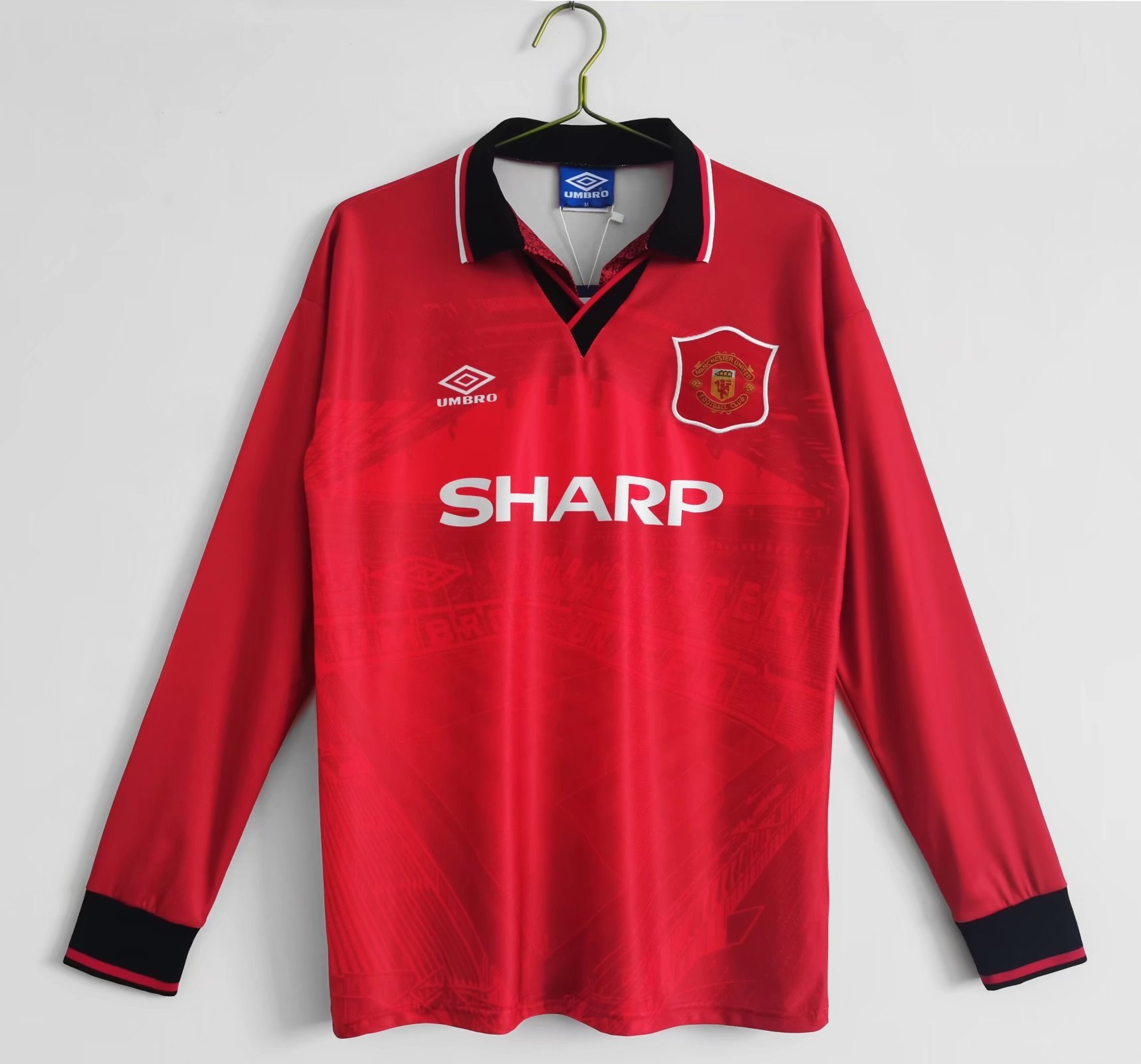 Manchester United Retro Home Long Sleeve Football Jersey Shirt 1994/96 - U-jersey