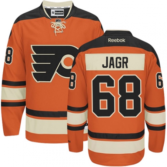 Women's Reebok Philadelphia Flyers #68 Jaromir Jagr Authentic Orange New Third NHL Jersey - Ujersey